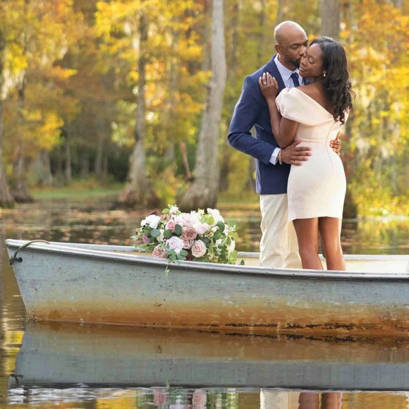 Petite Mini Dress with Shoulder Detail - Picture 8 of 8